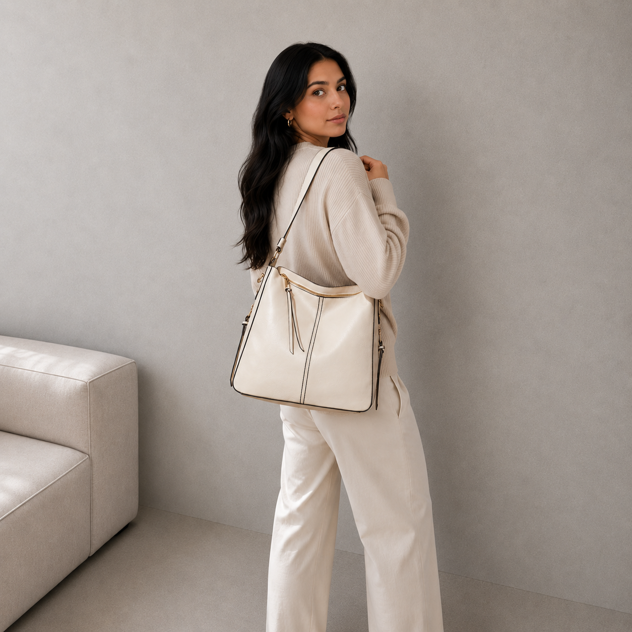 Bolso Hobo Vintage de Cuero